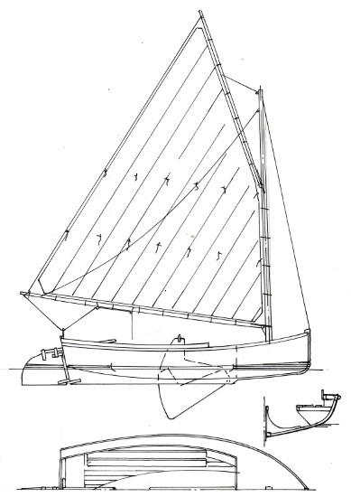 13' Woodlark Catboat Plans - Duckworks Boat Builders Supply